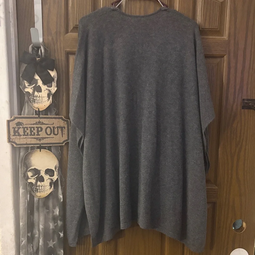 Nordstrom Soft Heather Gray Cashmere-Blend Shrug - Picture 5 of 5